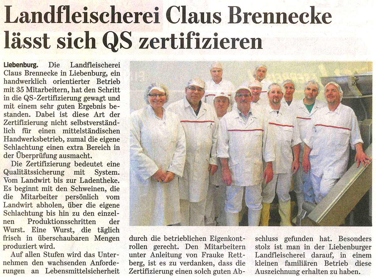 Presse QS Zertifizierung